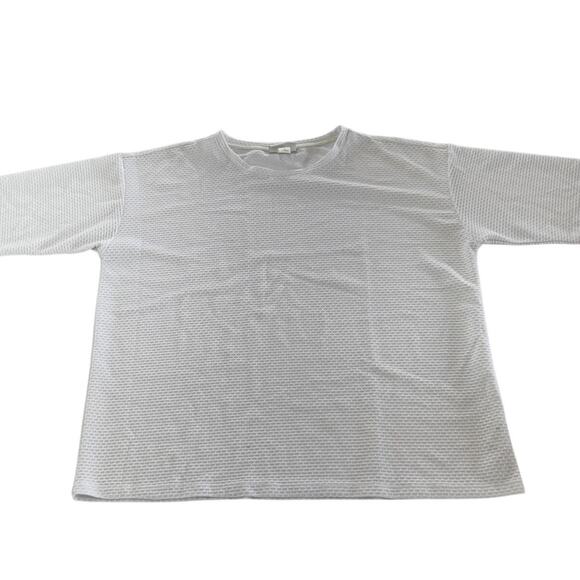 Monki Shirt Womens Medium Mesh Textured Oversized Slouchy Top Urban Outfitters - Picture 1 of 9